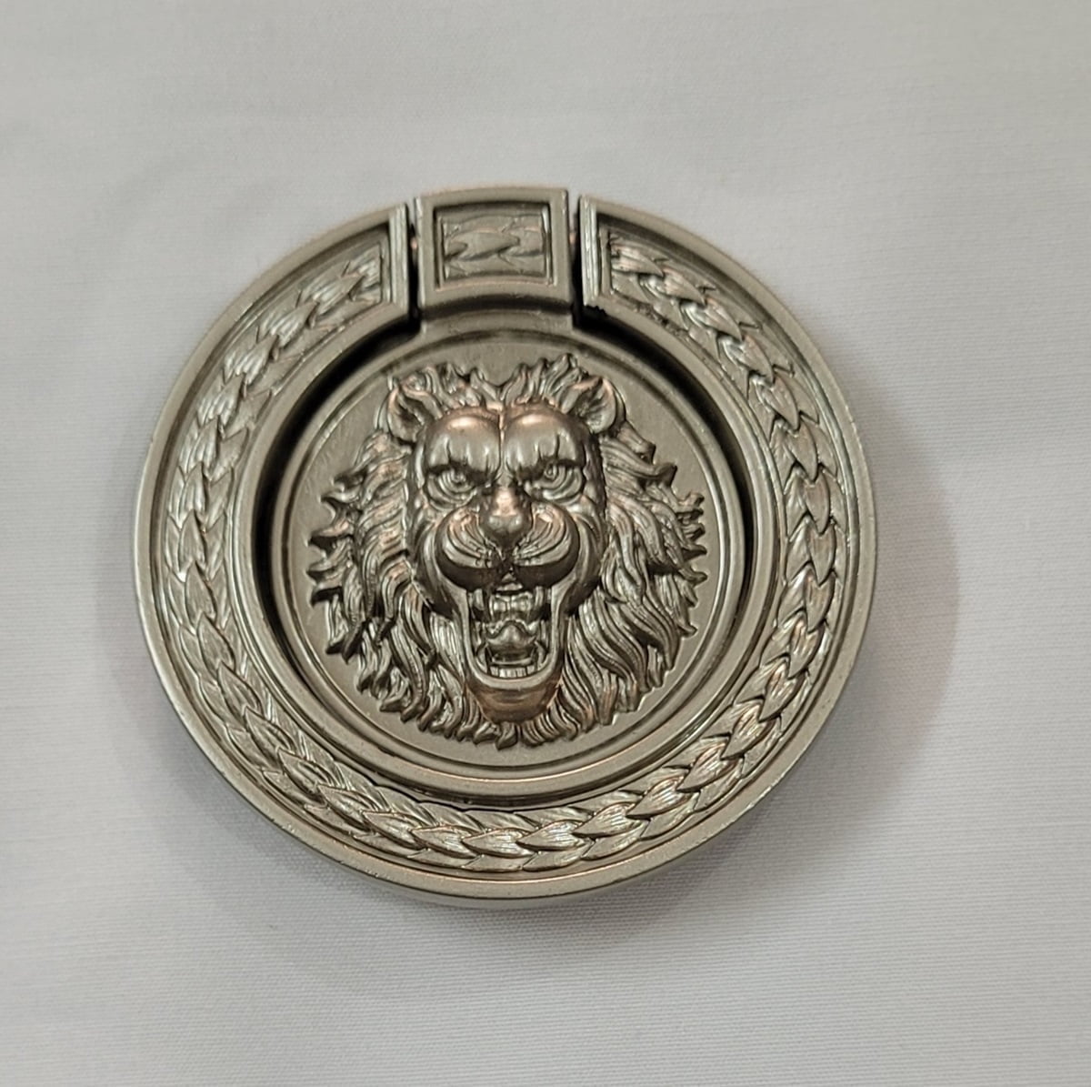 MJR Export Antique Lion Head Drawer Knob - 2 Diameter Round | Iron Drawer Knobs in Brass Brown For Home Decor