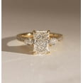 thumbnail image 1 of Antique Look Diamond Ring 3 CT Radiant Cut Engagement Ring Vermeil 14K Yellow Gold Ring Perfect for Christmas Gift, 1 of 5