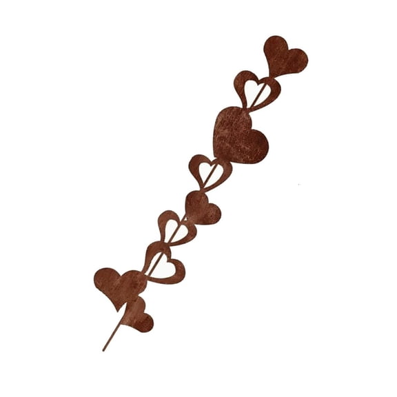 hejhncii Antique Styles Heart Shape Yard Iron Stake Metal Garden Stake With Rusty Finish For Lawn Patios Backyard Ornament