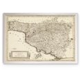 thumbnail image 1 of Antique Map of Tuscany - Barnwood Framed Canvas - 23 x 31 - White, 1 of 4