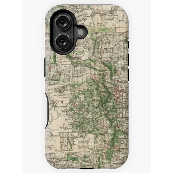 Antique Map of the Rocky Mountains 1885 iPhone 16/15/14/13/12/11 Pro Max Case