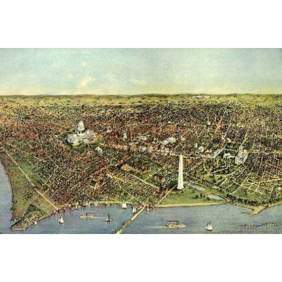 Antique Maps Poster 24inx36in #4 Art Poster 24x36 Multi-Color Square Adults Best Posters