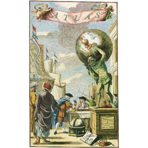 Antique Maps Poster #8 27inx40in for any room 27x40 Multi-Color Square Adults Poster Time