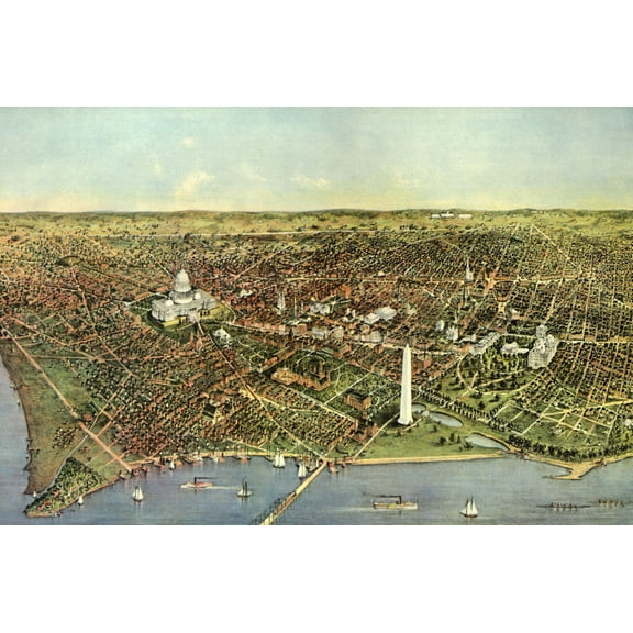 Antique Maps poster #4 Metal Sign 8inx 12in Print on Metal 8x12 Square Adults Best Posters