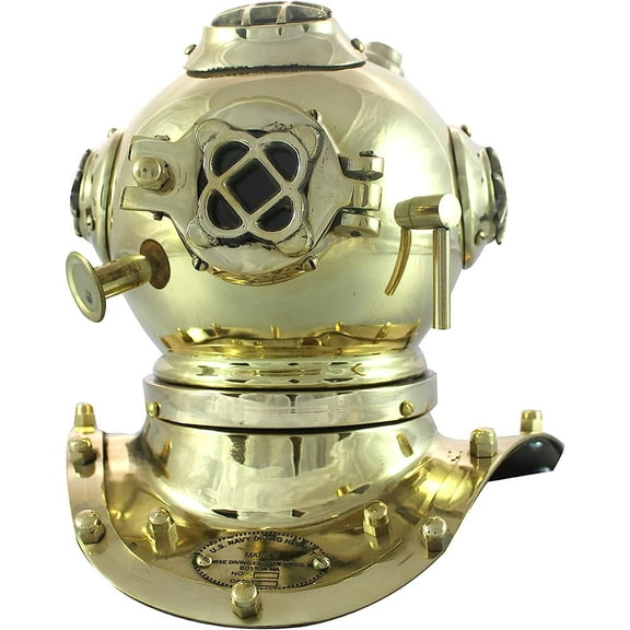 VintiquE Decorative Brass finish Divers Diving Helmet Vintage Replica 8 inch