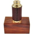 thumbnail image 1 of Antique Marine Small Brass Telescope 6 "with Nautical Pirate Wood Box, 1 of 4