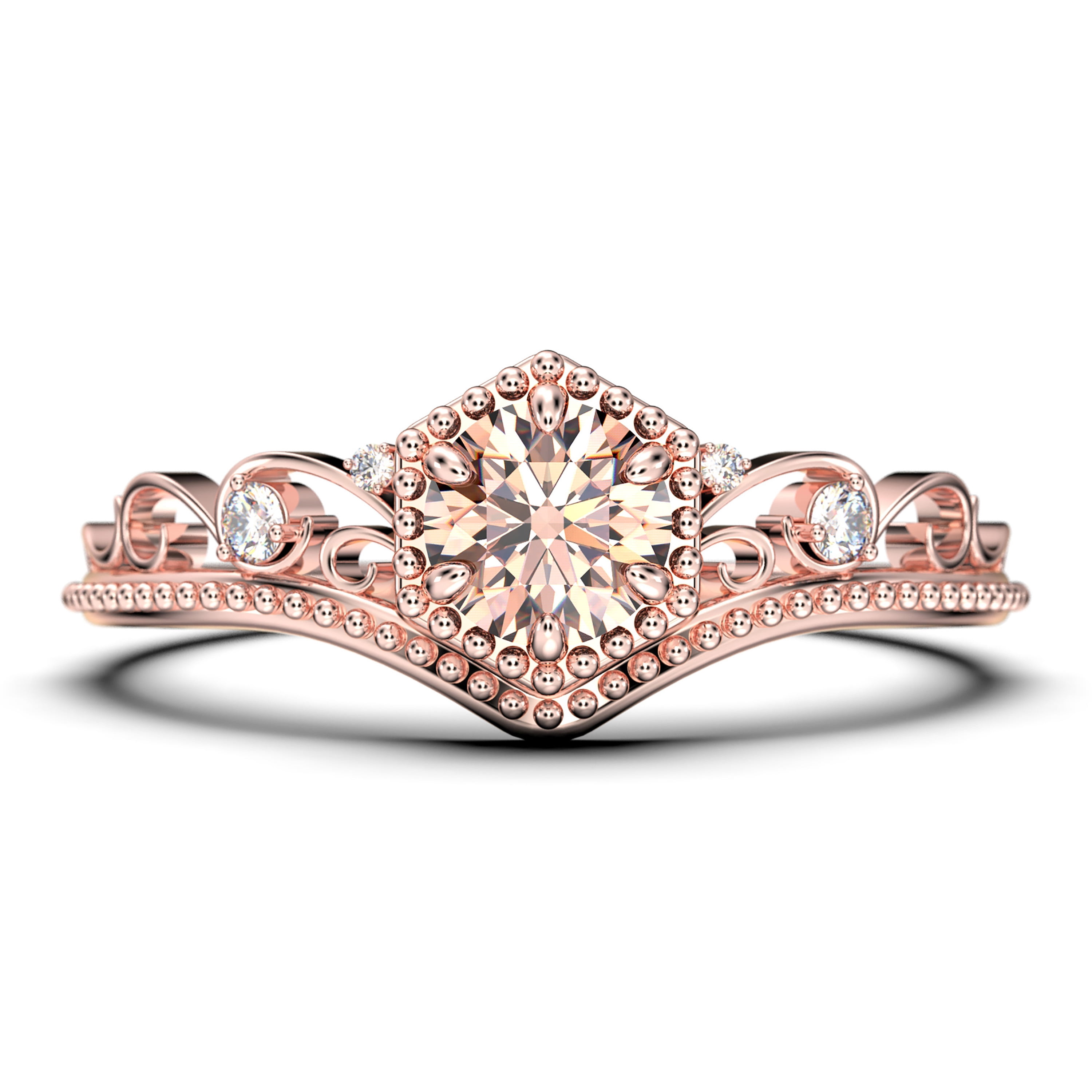 Crown Cut Moissanite Ring main image 0