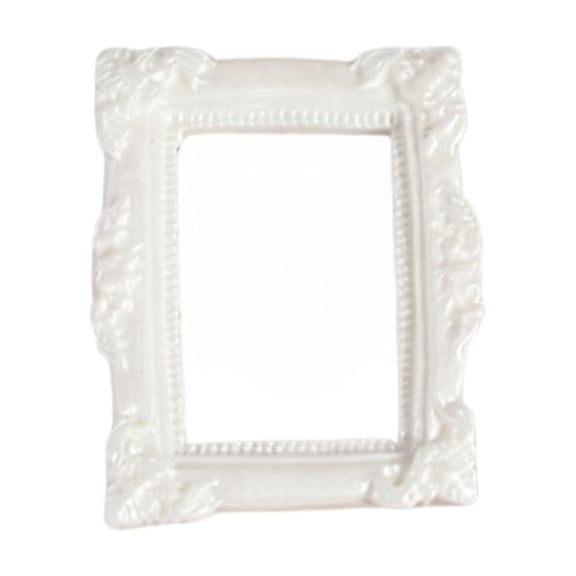 Antique Miniature Photo Frame, Sculpted Resin Picture Border, French Country Style Wall Art, Mini Desk Ornament, Shabby Chic Detailed Frame for Portraits