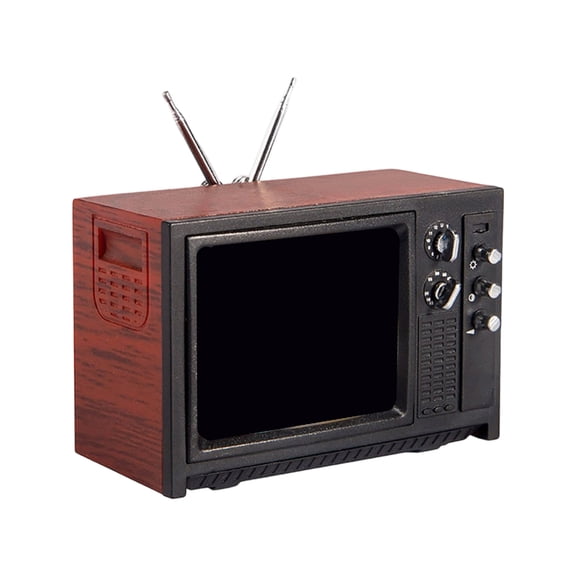 Antique Miniature Televisions Model For Doll House Scene Setting with Life Like Knobs And Screen Doll House Display Props