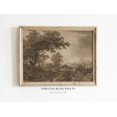 thumbnail image 1 of Antique Moody Forest Landscape Printable Brown Landscape Print Watercolour Brown Dark Wall Art Vintage Woods Sketch Woodland Poster Decor, Unframed Canvas Size 8x12 F03.1.21l919, 1 of 4
