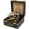 thumbnail image 1 of Antique Nautical Brass Ship Astrolabe Sextant with Wooden Box, 1 of 5