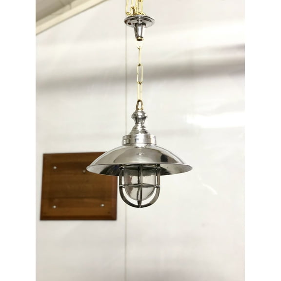 Antique Nautical Creations Aluminum Home Ceiling Chandelier Bulkhead Hanging Lamp with Deflector Shade