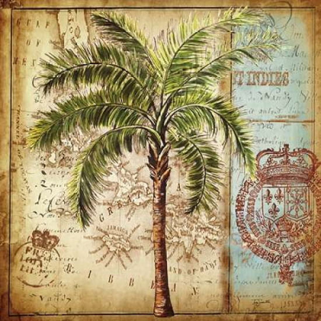 Antique Nautical Palms II Canvas Art - Tre Sorelle Studios (24 x 24)