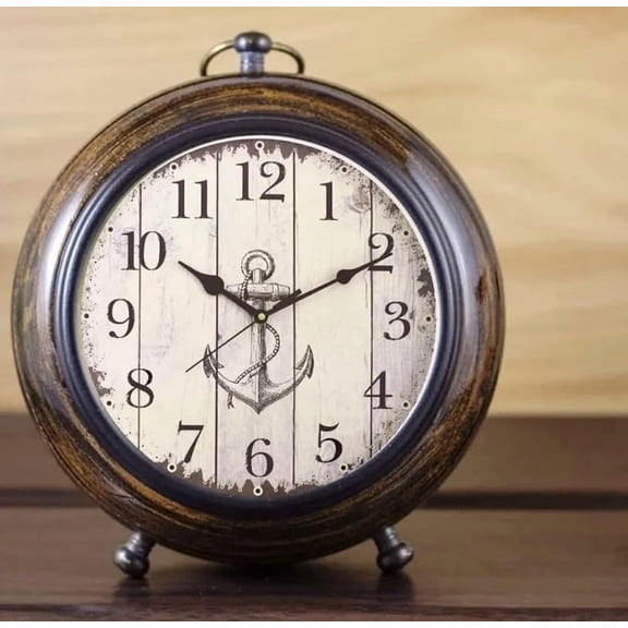 Antique Nautical Table Clock, 5 inch, for Home Decor, Office, Living Room