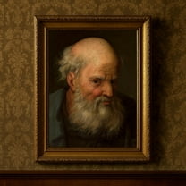 Antique Old Man Portrait Rustic Farmhouse Wall Art Home Decor, 8x12 UNFRAMED