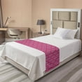 thumbnail image 1 of Antique Oriental Bed Runner, Pink Tones Eastern Inspired Traditional Motif, Decorative Accent Bedding Scarf for Hotels Homes and Guestrooms, Twin, Mustard Magenta, by Ambesonne, 1 of 2