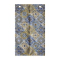 thumbnail image 1 of Antique Oriental Hanging Pocket Organizer, Detailed Vivid Floral Inspired Azulejo Illustration, Printed Polyester Storage Bag with Pockets, 21" x 31", Violet Blue Amber, 1 of 2