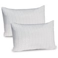 thumbnail image 1 of Antique Oriental Pillow Sham Set of 2, Continuous Flowers Circular Ornaments Arranged Minimalist Eastern Print, Quality Microfiber Bedding Item for All Seasons, 26" x 20", Dusk White, by Ambesonne, 1 of 3