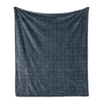 thumbnail image 1 of Antique Oriental Soft Flannel Fleece Throw Blanket, Dark Tones Intricate Design of Abstract Motifs Print, Cozy Plush for Indoor and Outdoor Use, 60" x 80", Slate Blue Night Blue, by Ambesonne, 1 of 5