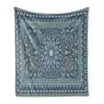 thumbnail image 1 of Antique Oriental Soft Flannel Fleece Throw Blanket, Intricate Eastern Floral Persian Like Motif, Cozy Plush for Indoor and Outdoor Use, 50" x 70", Grey Teal Blue Grey, by Ambesonne, 1 of 5
