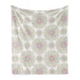 thumbnail image 1 of Antique Oriental Soft Flannel Fleece Throw Blanket, Ornamental Circle Moroccan Ethnic Symbolic Pattern, Cozy Plush for Indoor and Outdoor Use, 60" x 80", Coconut and Multicolor, by Ambesonne, 1 of 5