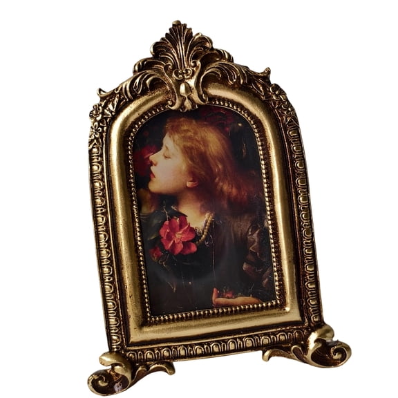 Antique Ornate Oval Photo Frame for Tabletop Wall Display,Retro Picture Frame,Decorative Photo Frames Home Decors