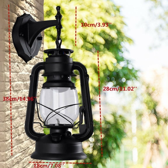 Antique Outdoor Wall Lantern Lamp Exterior Wall Sconce Porch Light Fixture 220V 7.08*11.02in for Entrances, Ront Doors, Sheds