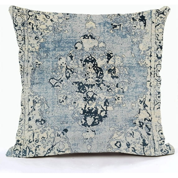 Antique Persian Kirman Rug Print Pillow Case Square Pillowcase Soft Throw Pillow Cover 20"X 20" Home Decor for Living Room Couch Sofa Car Cushion Cover