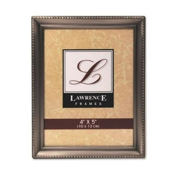 Antique Pewter 4x5 Picture Frame - Bead Border Design