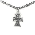 thumbnail image 1 of Antique Pewter Filled with the Spirit Cross Necklace - Holy Spirit Romans 5:5 story card included - Handcrafted Made in USA (18" Chain Length), 1 of 5