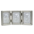 thumbnail image 1 of Antique Pewter Hinged Triple 2x3 Picture Frame - Beaded Edge Design, 1 of 2