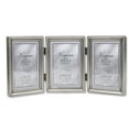 thumbnail image 1 of Antique Pewter Hinged Triple 3.5x5 Picture Frame - Beaded Edge Design, 1 of 2