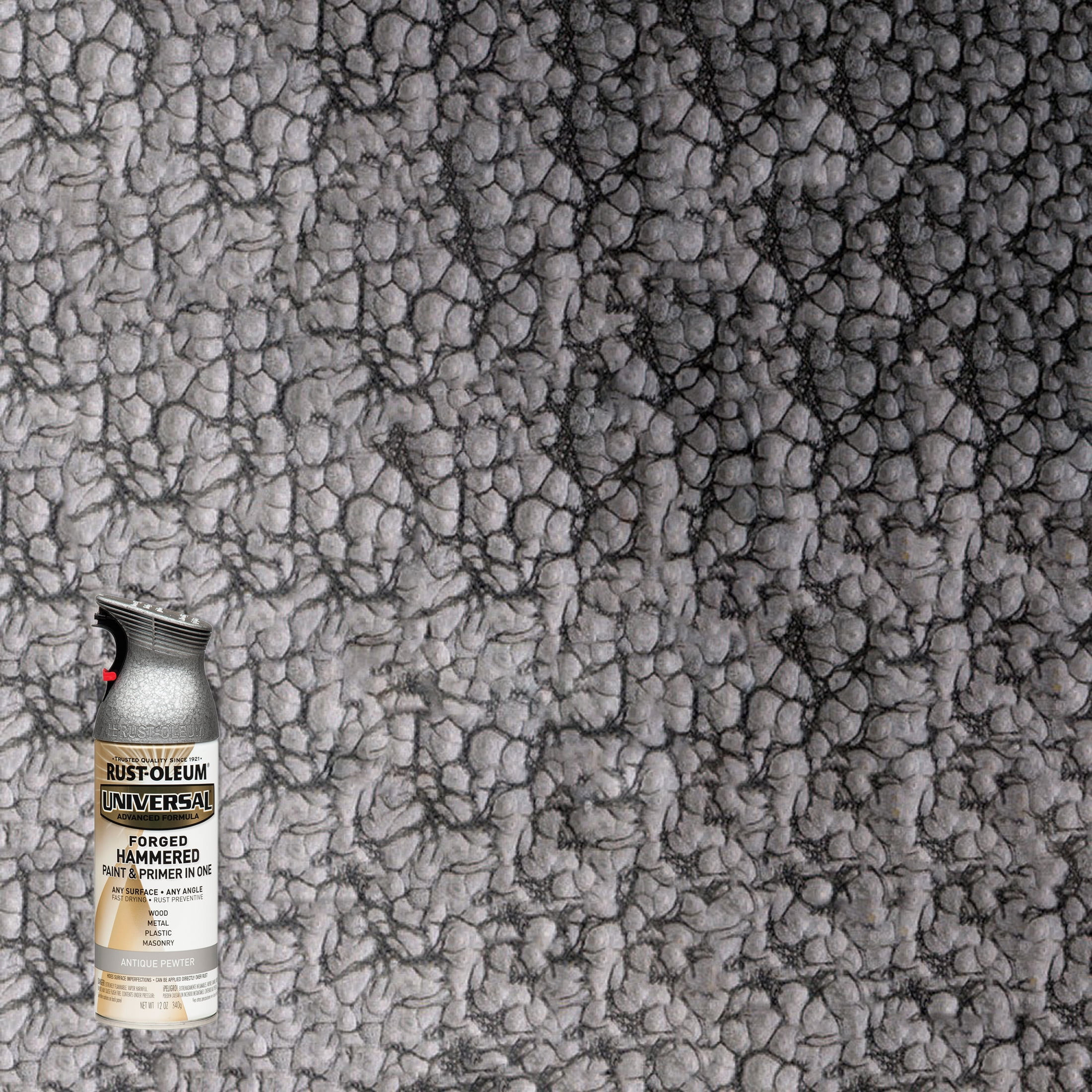 Antique Pewter Rust Oleum Universal All Surface Interior Exterior Forged Hammered Spray Paint 12 oz Walmart