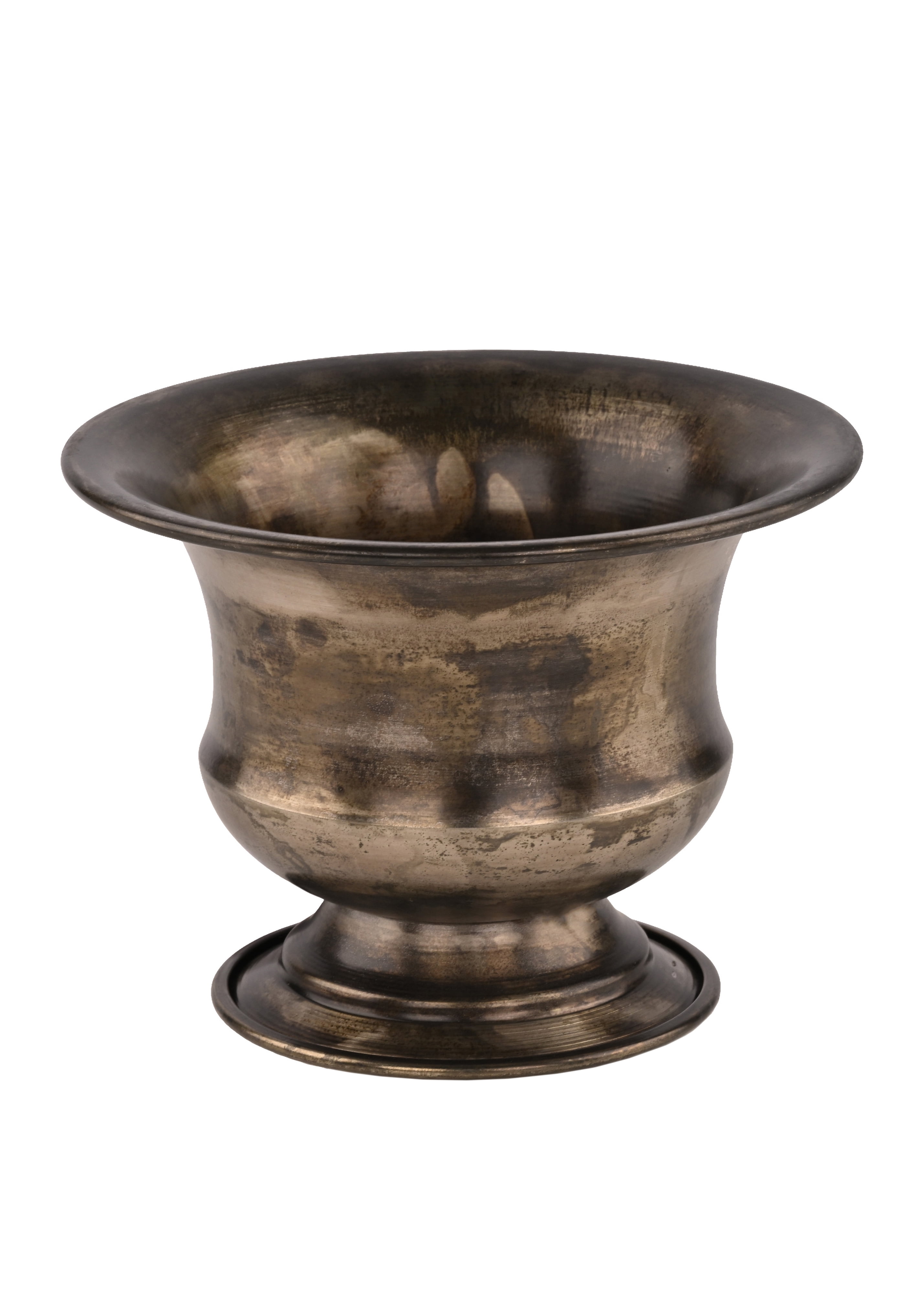 Antique Pewter Tin Compote Vase - 6 1/4