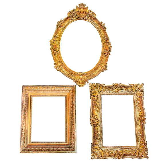Antique Picture Frame Cutouts - Party Decor - 3 Pieces