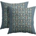 thumbnail image 1 of Antique Pillow Covers 20x20 Inch Vintage Floral Block Print Blue Red Decorative Throw Pillow Covers Set of 2 Retro Turkish Pillowcases for Couch Indoor Outdoor Home Decor, 1 of 6