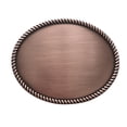 thumbnail image 1 of Antique Red Copper Western Rope Oval Custom Blank Belt Buckle, 1 of 6