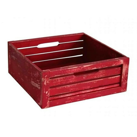 Antique Red Slat Crate