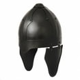 thumbnail image 1 of Antique Replica Medieval Skull Cap Infantry Steel Armor Helmet - Black, 1 of 1