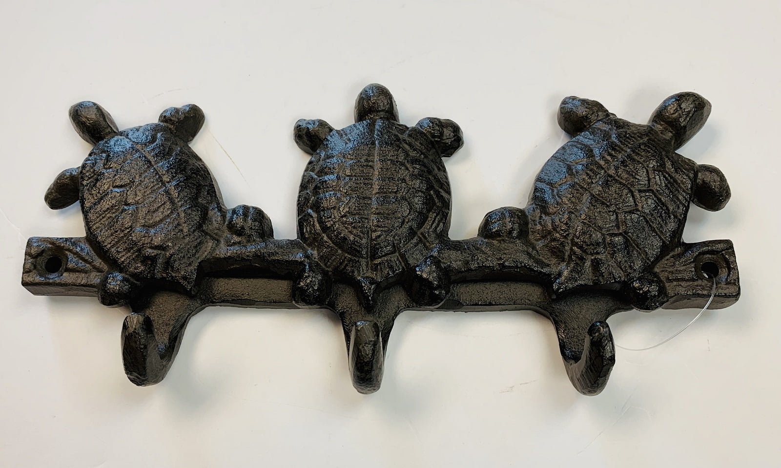Antique Reproduction Cast Iron Turtle Triple Wall Hook 