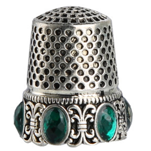 Antique Rhinestones Metal Thimble Finger Finger Tip Protectors Cover For Hand Quilting Embroidery Clothing Tailoring