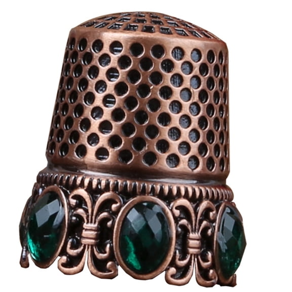 Antique Rhinestones Metal Thimble Finger Finger Tip Protectors Cover For Hand Quilting Embroidery Clothing Tailoring