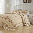 Antique Rose 100 Cotton HeirloomQuality Bedspread Set, 3Piece King