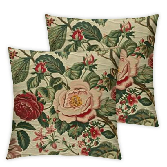 Antique Rose Dec. Pillow Pair Accessory,