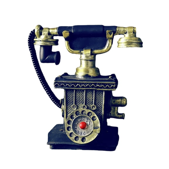 Antique Rotary Dials Phone Replicas Resins Craft Telephone Model Figurine Home Accent For Study Room Bookshelves Styling
