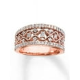 thumbnail image 1 of Antique Round Diamond Wedding Ring Band in Rose Gold, 1 of 3