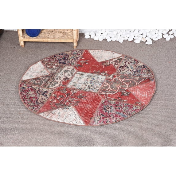 Antique Rugs, Kitchen Rug, Vintage Rug, 3.3x3.3 ft Small Rug, Turkish Rug