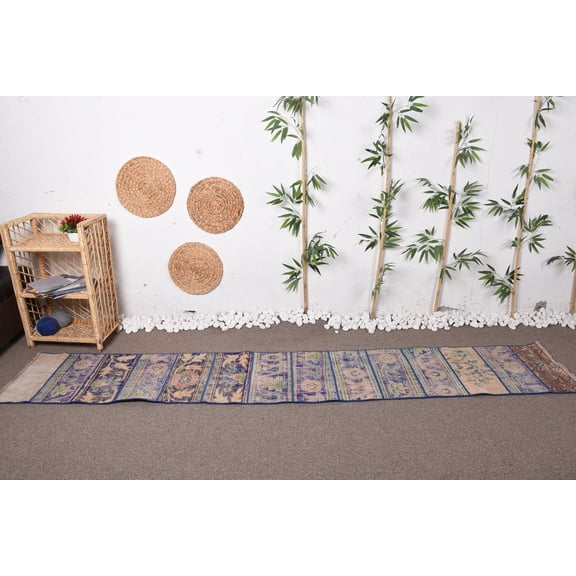 Antique Rugs, Turkish Rug, 1.7x10.2 ft Runner Rugs, Cool Rug, Vintage Rug