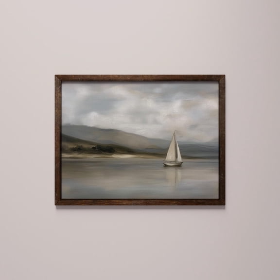 Antique Sailboat Maritime Print, Unframed Paper Poster 8x10in