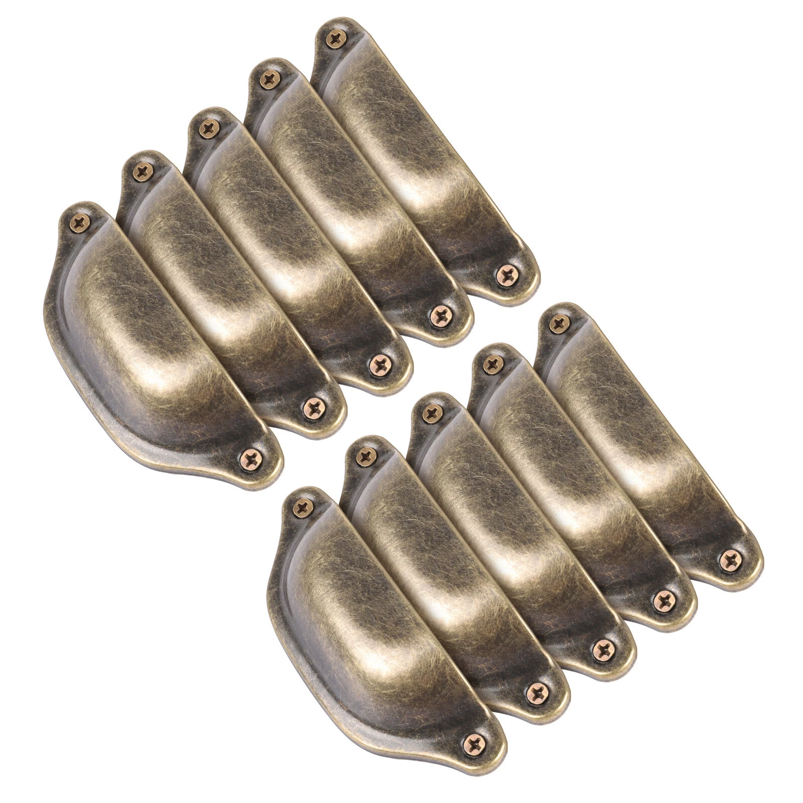Antique Seashell-Shaped Bronze Metal Drawer Pulls Handles For Kitchen Cabinets